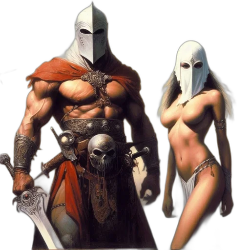 mask, sword, weapon, concept art transparent PNG cut-out