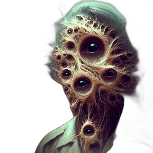 mask, creature, face, hair transparent PNG cut-out