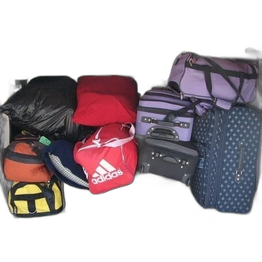 trunk, filled, luggage, including transparent PNG cut-out