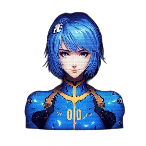 robot, face, jacket, staff transparent PNG cut-out