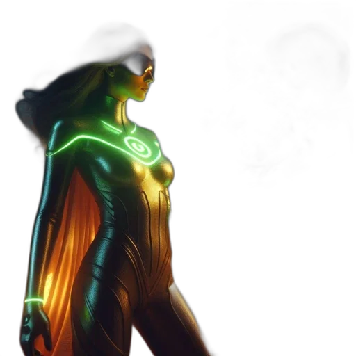dress, robot, concept art, comic book art transparent PNG cut-out