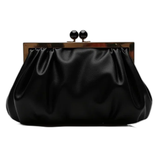 3d render, small, black, clutch transparent PNG cut-out