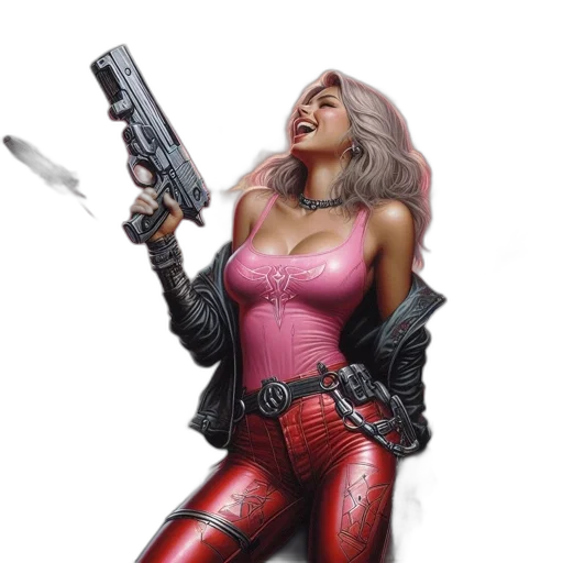 weapon, jacket, comic book art, concept art transparent PNG cut-out