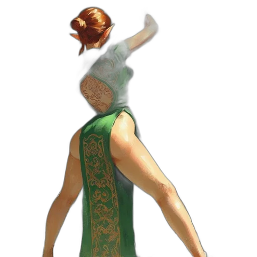 dress, staff, crown, concept art transparent PNG cut-out