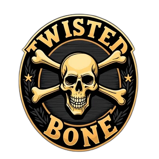 twisted, bone, beer, logo transparent PNG cut-out