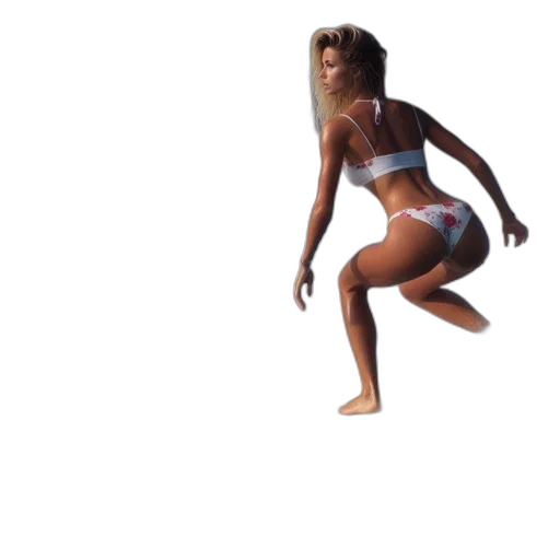 creature, dress, hair, 3d render transparent PNG cut-out