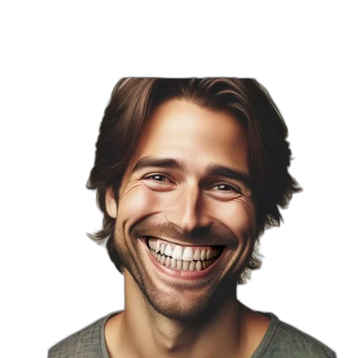 face, hair, mask, staff transparent PNG cut-out