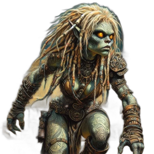 creature, mask, staff, face transparent PNG cut-out