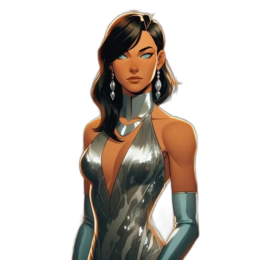 dress, comic book art, concept art, fantasy art transparent PNG cut-out