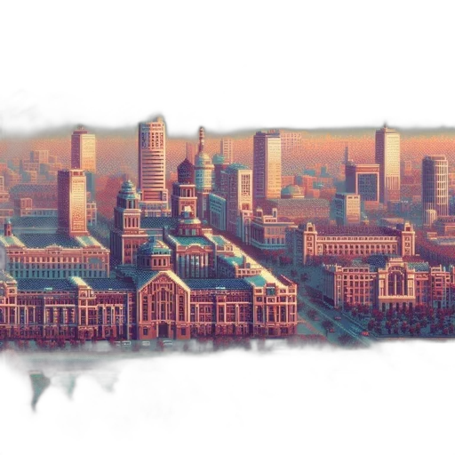 building, concept art, anime, pixel art transparent PNG cut-out