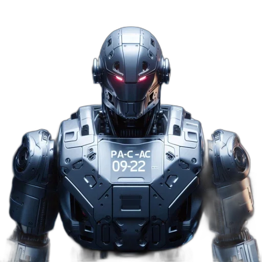robot, 3d render, concept art, cyberpunk transparent PNG cut-out