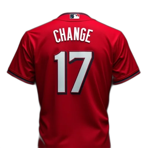 red, mlb, replica, jersey transparent PNG cut-out