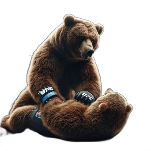 animal, concept art, photorealistic, bear transparent PNG cut-out