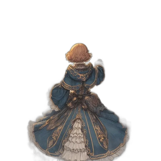 hat, dress, crown, staff transparent PNG cut-out