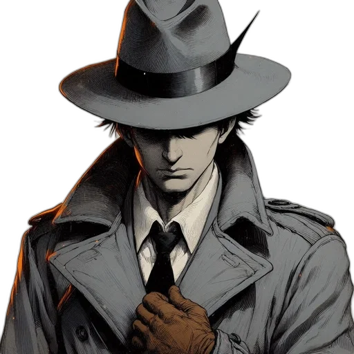 hat, jacket, staff, mask transparent PNG cut-out