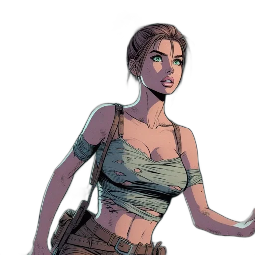 comic book art, concept art, fantasy art, cartoon transparent PNG cut-out