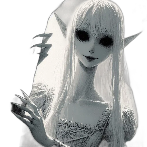 mask, dress, staff, creature transparent PNG cut-out