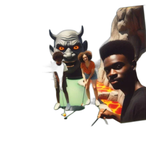 creature, dragon, staff, animal transparent PNG cut-out