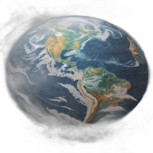 concept art, outer space, fog, mosaic transparent PNG cut-out