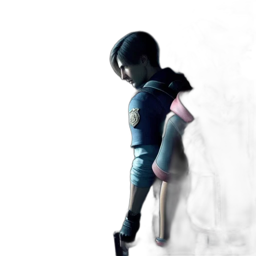 robot, jacket, mask, sword transparent PNG cut-out