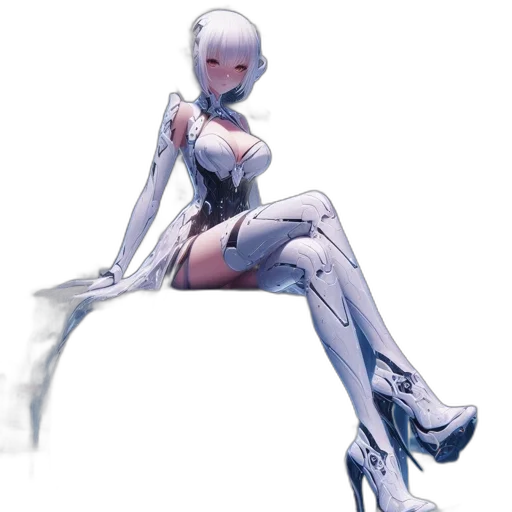 robot, dress, weapon, concept art transparent PNG cut-out