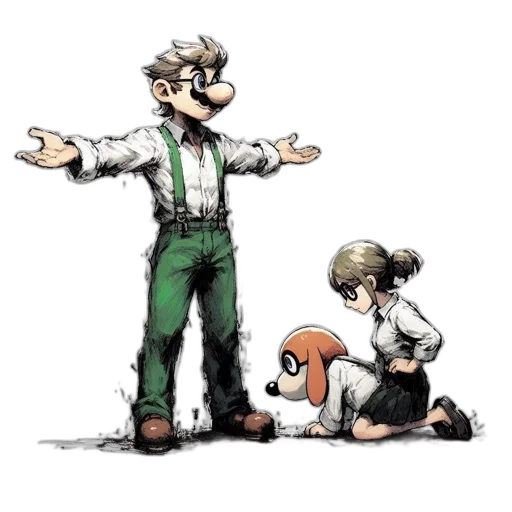 staff, concept art, comic book art, cartoon transparent PNG cut-out