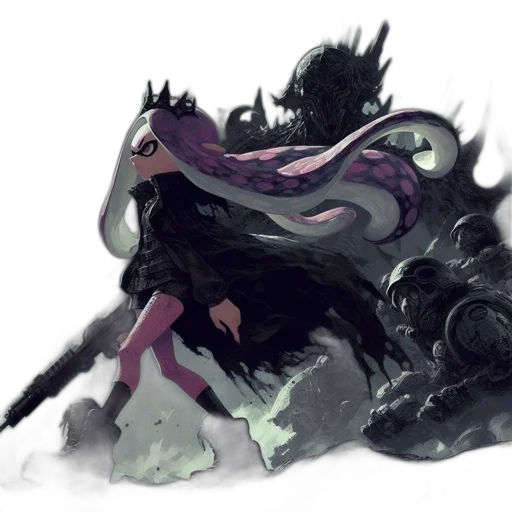 dragon, creature, mask, sword transparent PNG cut-out