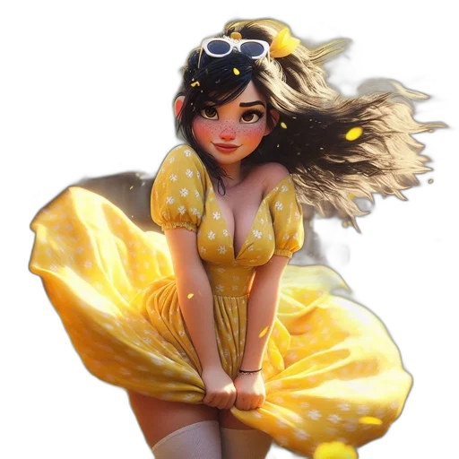 dress, concept art, fantasy art, 3d render transparent PNG cut-out