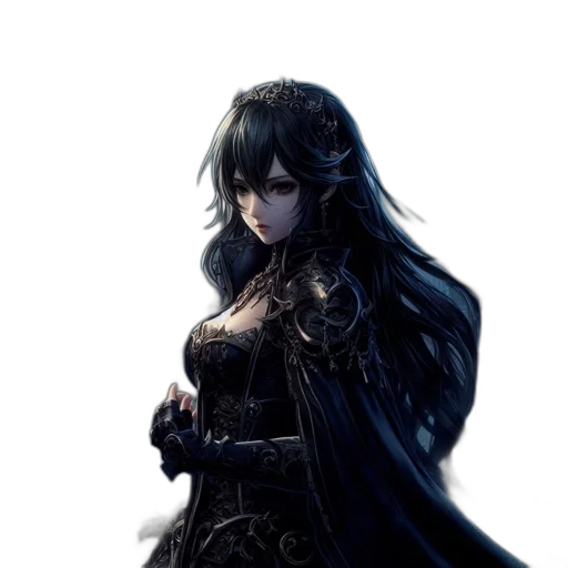 dress, dragon, face, staff transparent PNG cut-out