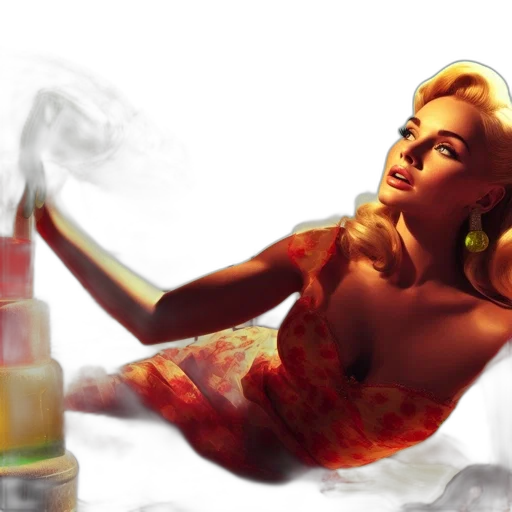 dress, photorealistic, concept art, oil painting transparent PNG cut-out
