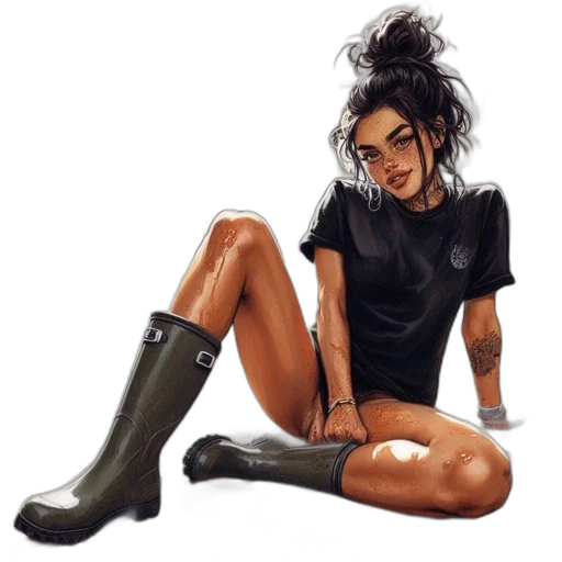 shoes, concept art, cyberpunk, comic book art transparent PNG cut-out