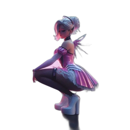dress, robot, weapon, staff transparent PNG cut-out