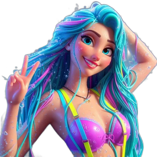 dress, jewelry, 3d render, cartoon transparent PNG cut-out