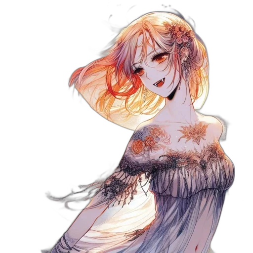dress, crown, mask, hair transparent PNG cut-out