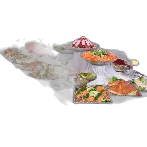food, umbrella, photorealistic, 3d render transparent PNG cut-out