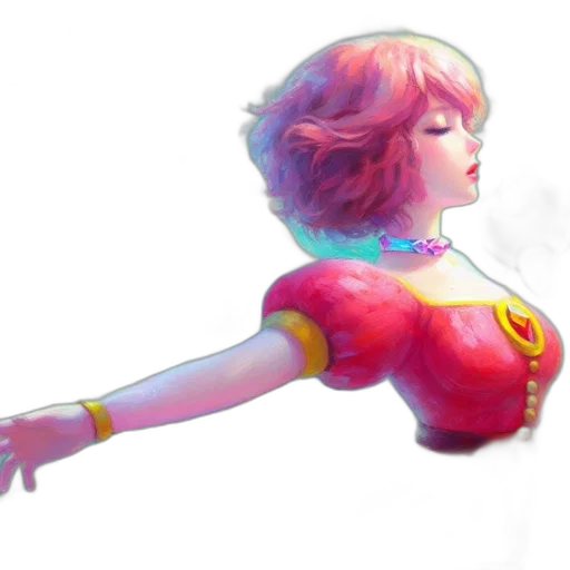dress, robot, crown, staff transparent PNG cut-out