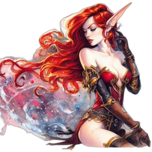 fantasy art, comic book art, concept art, pixel art transparent PNG cut-out