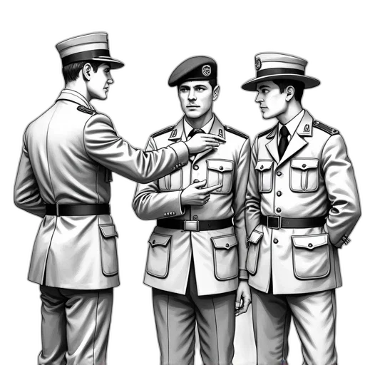 staff, jacket, weapon, hat transparent PNG cut-out