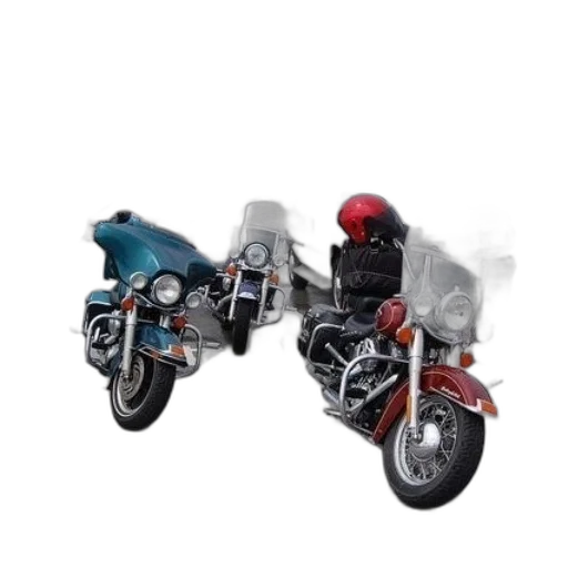 3d render, concept art, three, motorcycles transparent PNG cut-out