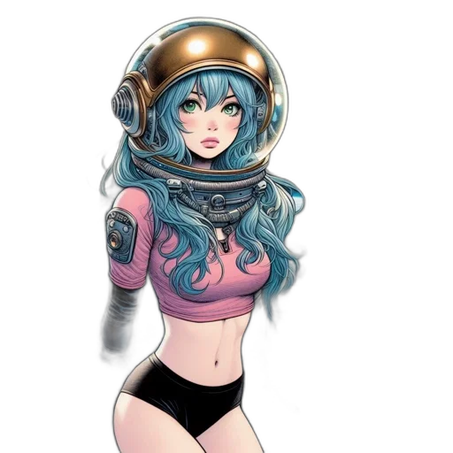robot, dress, concept art, anime transparent PNG cut-out