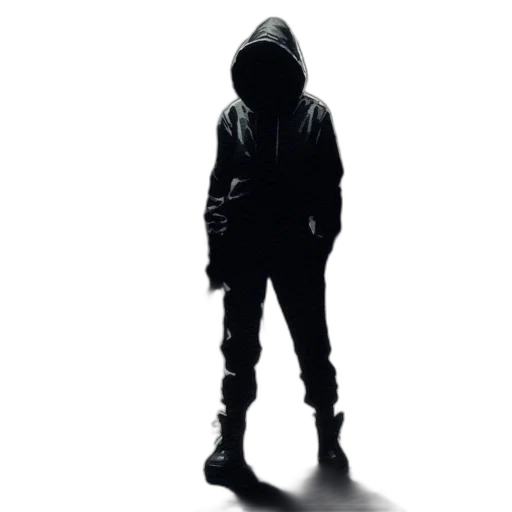 jacket, mask, staff, weapon transparent PNG cut-out