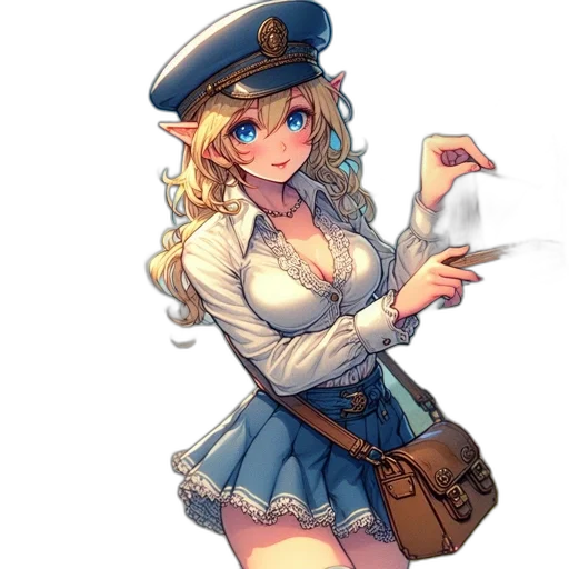 staff, dress, hat, weapon transparent PNG cut-out