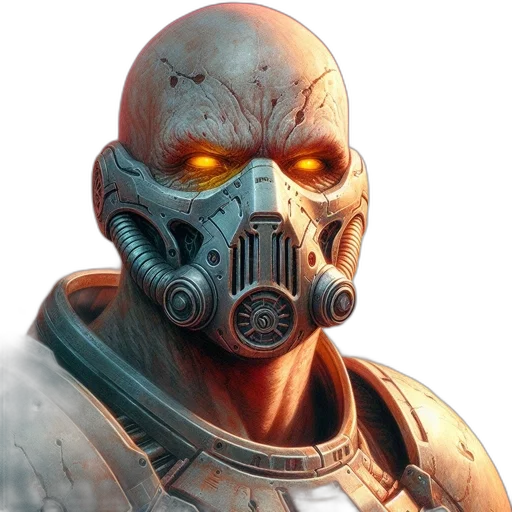 mask, face, robot, concept art transparent PNG cut-out