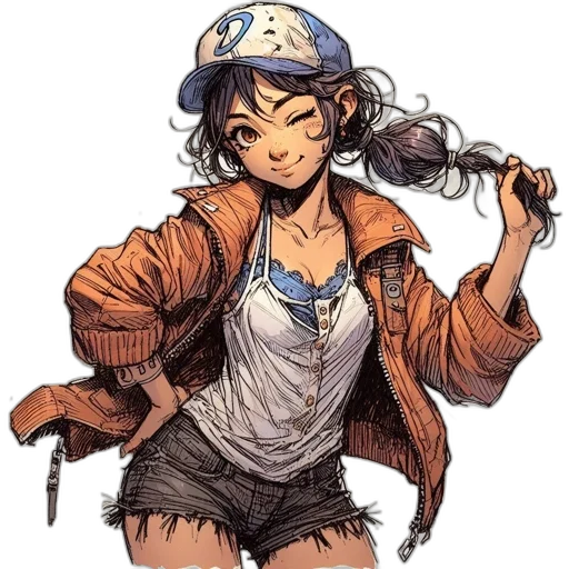 staff, hat, jacket, weapon transparent PNG cut-out