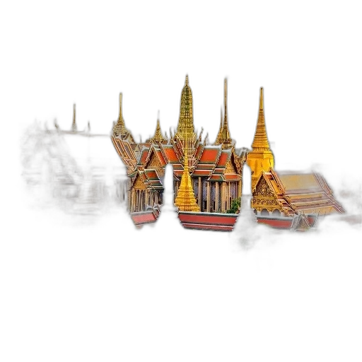 building, crown, 3d render, photorealistic transparent PNG cut-out