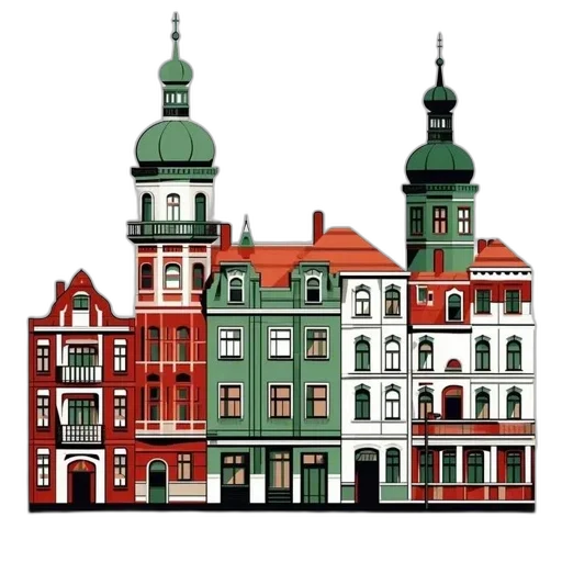 building, concept art, watercolor, pixel art transparent PNG cut-out