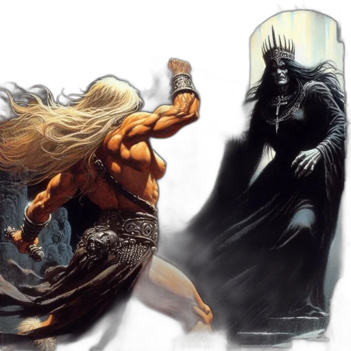 concept art, comic book art, fantasy art, medieval transparent PNG cut-out