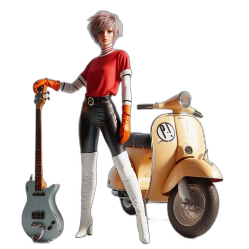 robot, weapon, jacket, staff transparent PNG cut-out