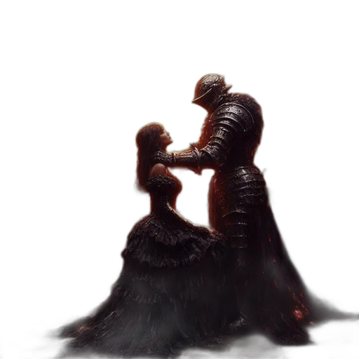 dress, crown, robot, sword transparent PNG cut-out
