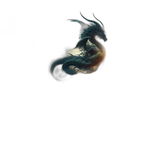 dragon, hair, creature, animal transparent PNG cut-out